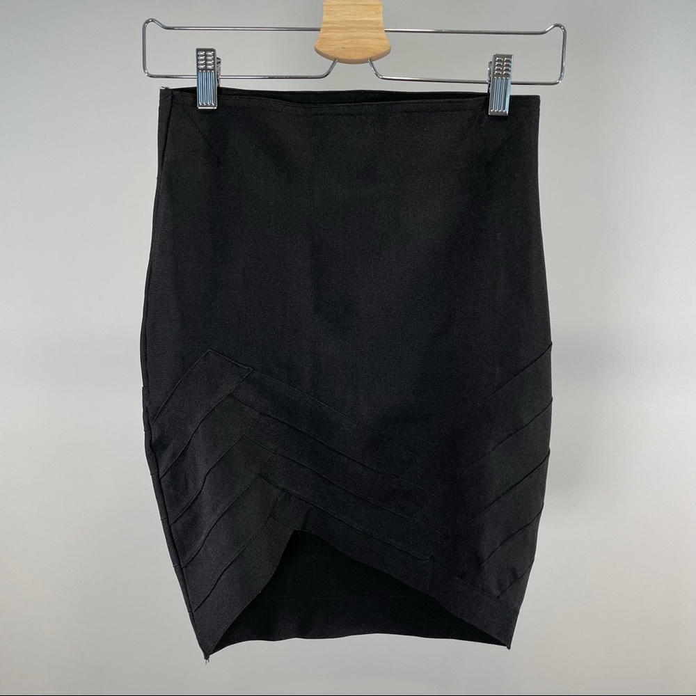 Black asymmetrical bandage skirt from YaYa and Co